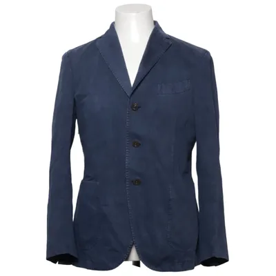 Blazer (Bleu) de Boglioli Coton, Cupro, Lin