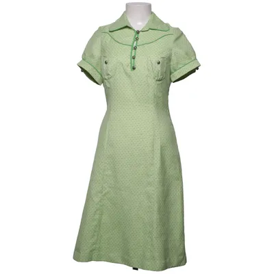 Skjortklänning (Grön, Flerfärgad) från By Groth Bomull, Polyester