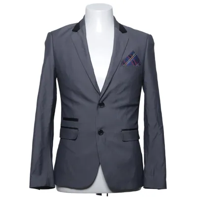 Blazer (Gray) from AIS Denim Laundry Cotton, Polyester, Viscose