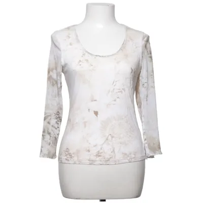 Blus (Beige, Vit) från Apanage Bomull, Elastan