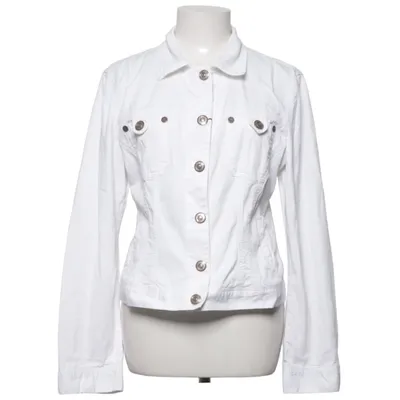 Denim jacket (White) from Retro Jeans Company Cotton, Elastane