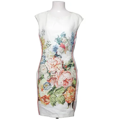 Dress (White, Multicolored) from Occo Elastane, Polyester