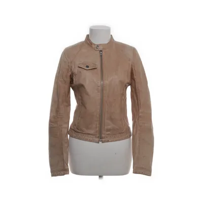 Læderjakke (Brun) fra Jofama by Kenza Læder, Polyester