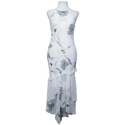 Robe dos-nu (Blanc, Gris) de Explosion Polyester