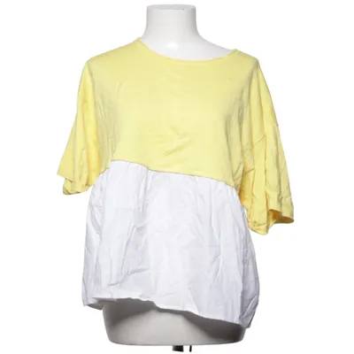 Top (Yellow, White) from Zara Knit Polyamide, Viscose