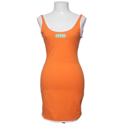 Jurk (Oranje, Wit) van Guess Katoen, Elastaan