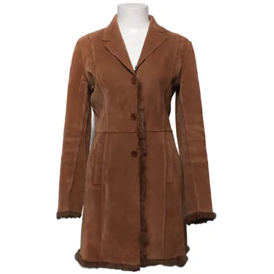 Veste en peau de mouton retournée (Marron) de Red Berry Polyester
