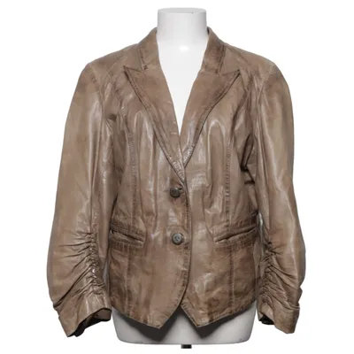 Blazer en cuir (Gris) de Jofama Coton, Cuir, Polyester