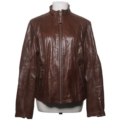 Läderjacka (Brun) från Molltan Skinn, Polyester