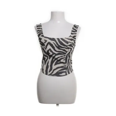 Crop top (Svart, Beige) från Divided by H&M Elastan, Metallfiber, Polyester