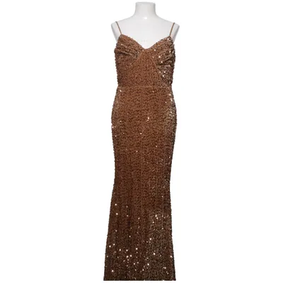 Evening gown (Brown) from Miss Ord Elastane, Polyester
