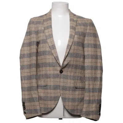 Blazer (Beige, Black) from Twisted Tailor Cotton, Polyester, Viscose, Wool