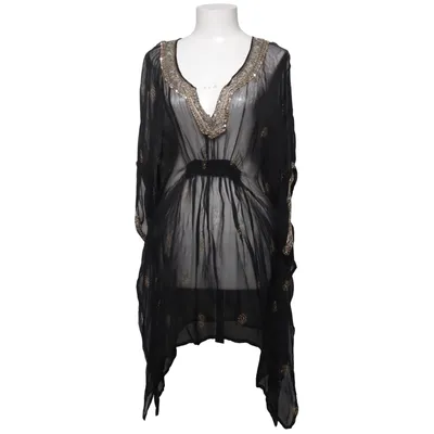 Beach dress (Black, Gold) Viscose