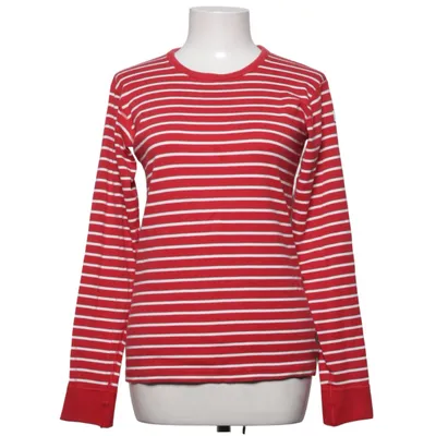 Långärmad t-shirt (Röd, Vit) från Polarn O. Pyret Ekologisk bomull