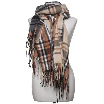 Scarf (Beige, Brown, Black) from Medicine Polyester, Viscose