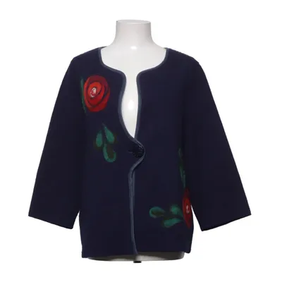 Cardigan (Blue, Multicolored) from D&M Acrylic, Cotton, Wool