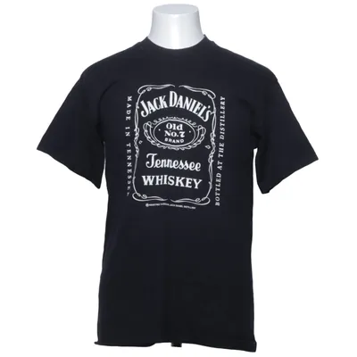 T-shirt (Zwart, Wit) van Jack Daniels Katoen