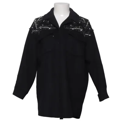Skjortejakke (Sort) fra Sandro Polyester, Uld