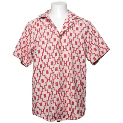 Kortärmad skjorta (Röd, Vit) från Oas Bomull