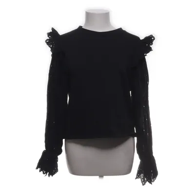 Blouse (Noir) de Zara Coton, Polyester, Viscose