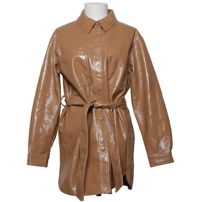 Överskjorta (Brun) från Object Polyester, Polyuretan