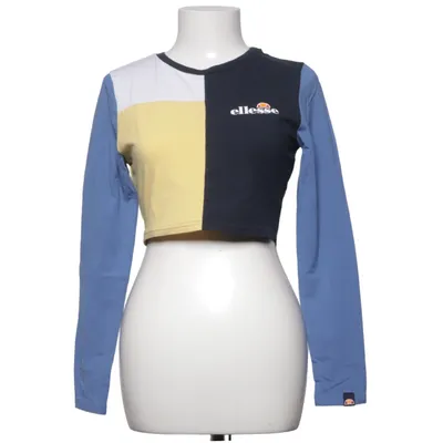 Crop top (Blue, Yellow, Black) from Ellesse Cotton, Elastane