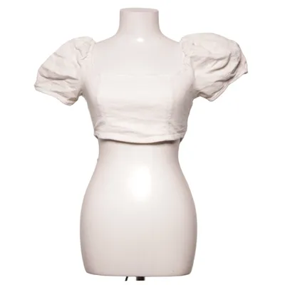 Crop top (Beige) de ASOS Denim Coton, Élasthane
