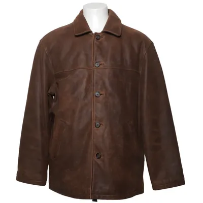 Läderjacka (Brun) från Barisal Acetat, Skinn, Polyamid, Polyester