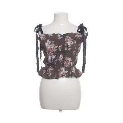 Crop top (Bruin, Meerkleurig) van H&M x Brock Collection Lyocell, Polyester