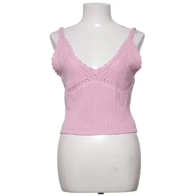Crop top (Pink) from Mango Cotton, Elastane