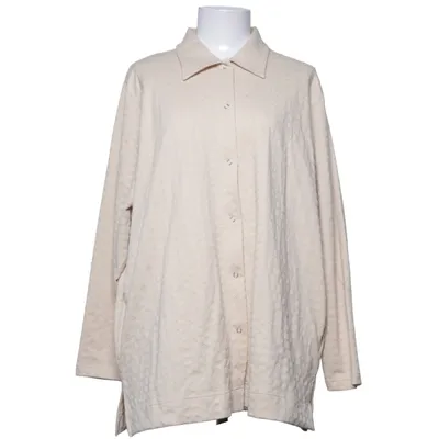 Chemise (Beige) de Plus Free Form Coton, Élasthane, Polyester