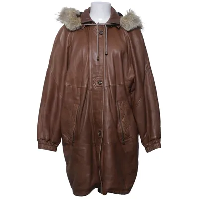Leren jas (Bruin) van Goldstein Leer, Polyester