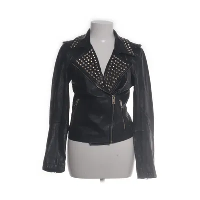 Biker jacket (Black, Gold) from Zara Woman Premium Collection Polyester