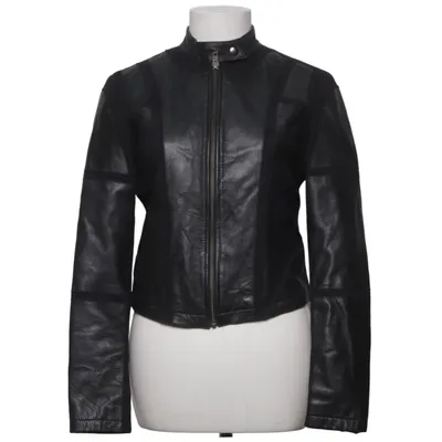 Läderjacka (Svart) från BZR by Bruuns Bazaar Bomull, Skinn, Polyester