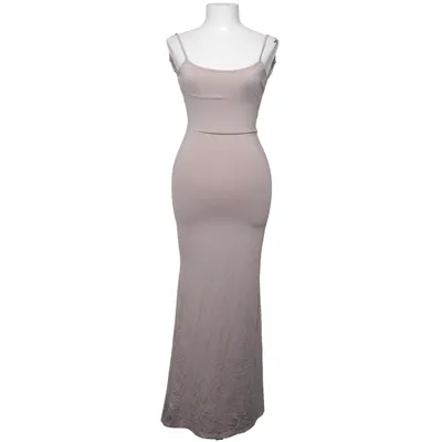 Maxikjole (Beige) fra Bershka Elastan, Polyamid