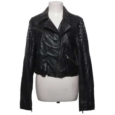 Bikerjacke (Schwarz) von OH Collection Polyurethan, Viskose