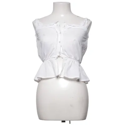 Peplum top (White) from Desam Cotton, Polyester