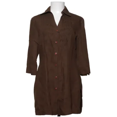Shirt dress (Brown) from Biaggini Linen, Viscose