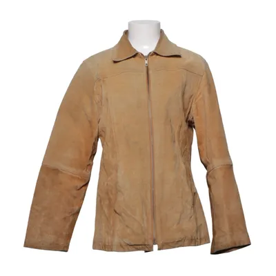 Leather jacket (Beige) from Sinclair by KappAhl Polyamide, Suede