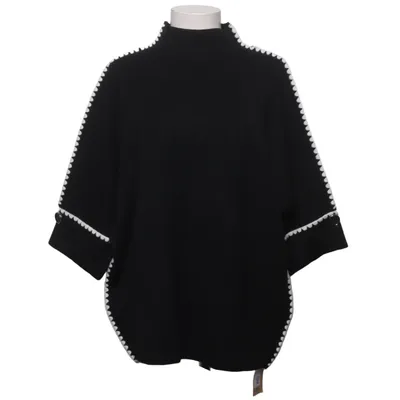 Strickpullover (Schwarz, Weiß) von M&V Elasthan, Polyamid, Polyester, Viskose