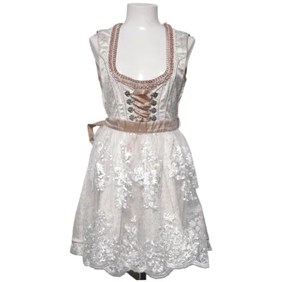 Dirndl (Beige, Vit) från Viva Couture Bomull, Elastan, Polyester
