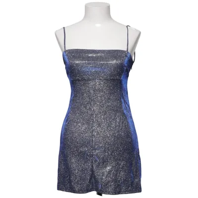 Klänning (Blå, Silverfärgad) från Urban Outfitters Metallfiber, Polyester