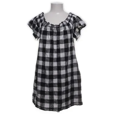 Dress (Black, White) from Philosophy Cotton, Linen, Polyester