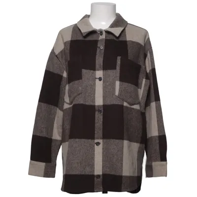 Skjortejakke (Amina Clean Up Check) fra Basic Apparel Polyester, Uld