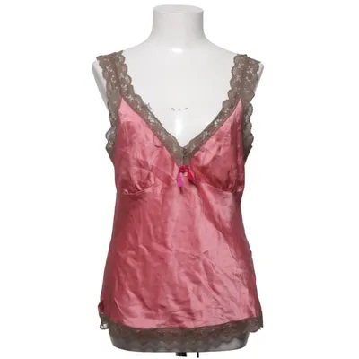 Pyjamaoberteil (Pink, Braun) von Gold Hawk Seide