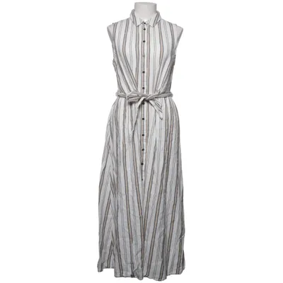Robe chemise (Blanc, Marron, Bleu) de Monoprix Femme Coton, Lin