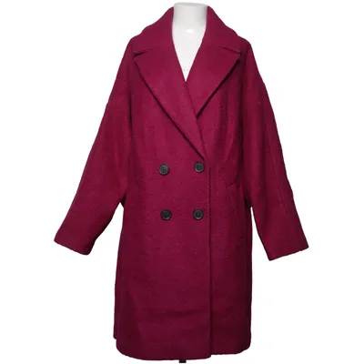 Frakke (Pink) fra ASOS Polyester, Uld