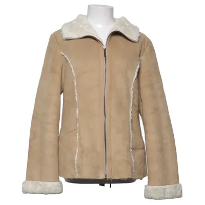 Shearlingjakke (Beige, Hvid) fra Biaggini Akryl, Polyester
