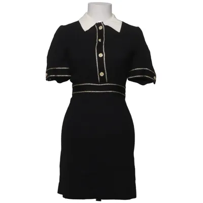 Dress (Black, White) from Sandro Acrylic, Cotton, Metallic fiber, Polyamide, Viscose