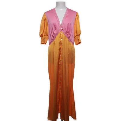 Långklänning (Orange, Rosa) från Never Fully Dressed Polyester